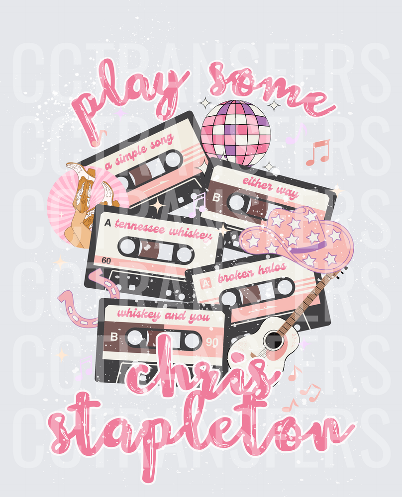 Play Some Stapleton Retro Cassette Tapes (DTF)