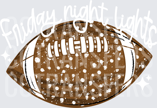 Distressed Grunge Football with White Speckles (DTF)