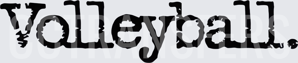 Volleyball Bold Distressed Typewriter Font Graphic (DTF)