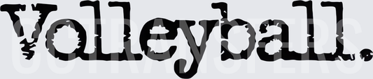 Volleyball Bold Distressed Typewriter Font Graphic (DTF)