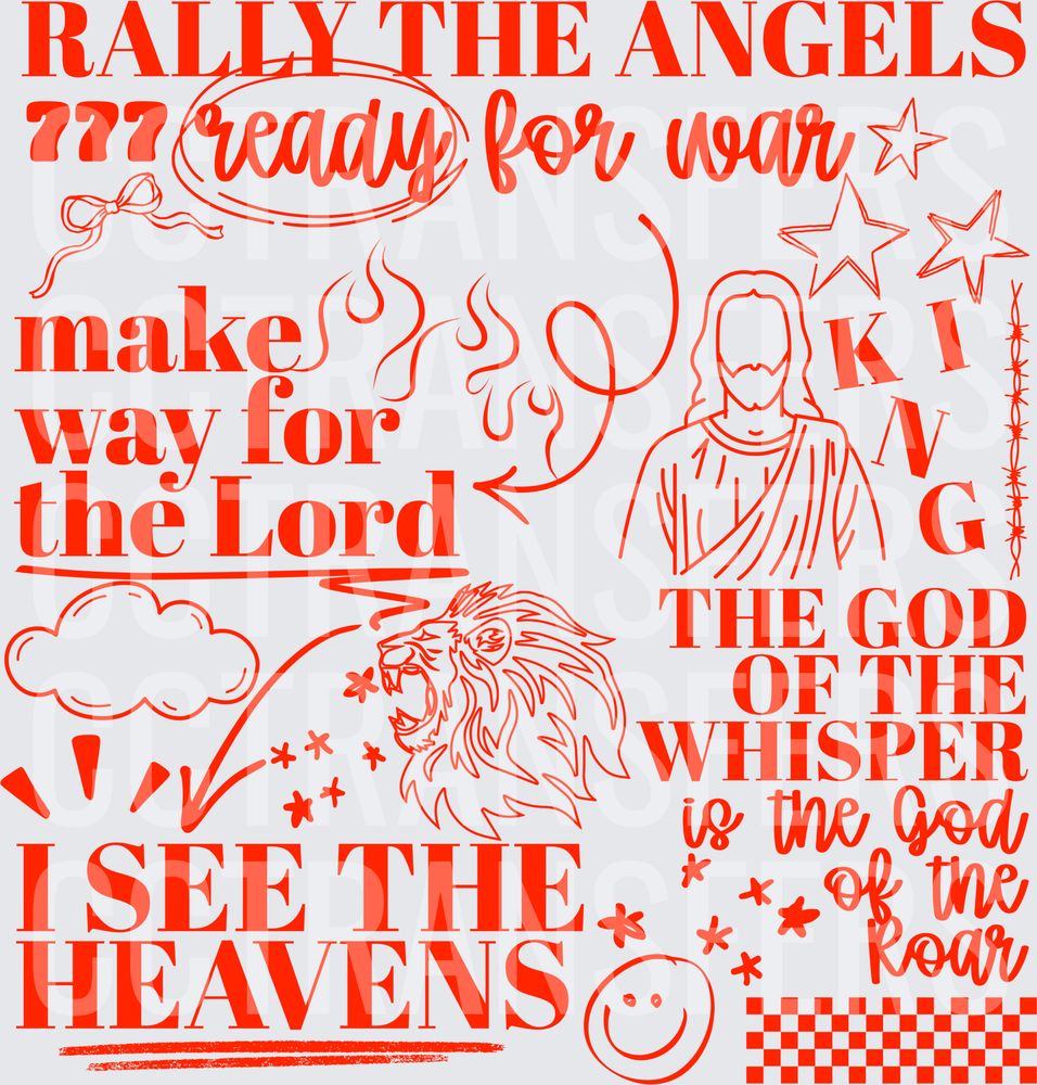 Rally The Angels 777 Ready For War Christian Faith (DTF)