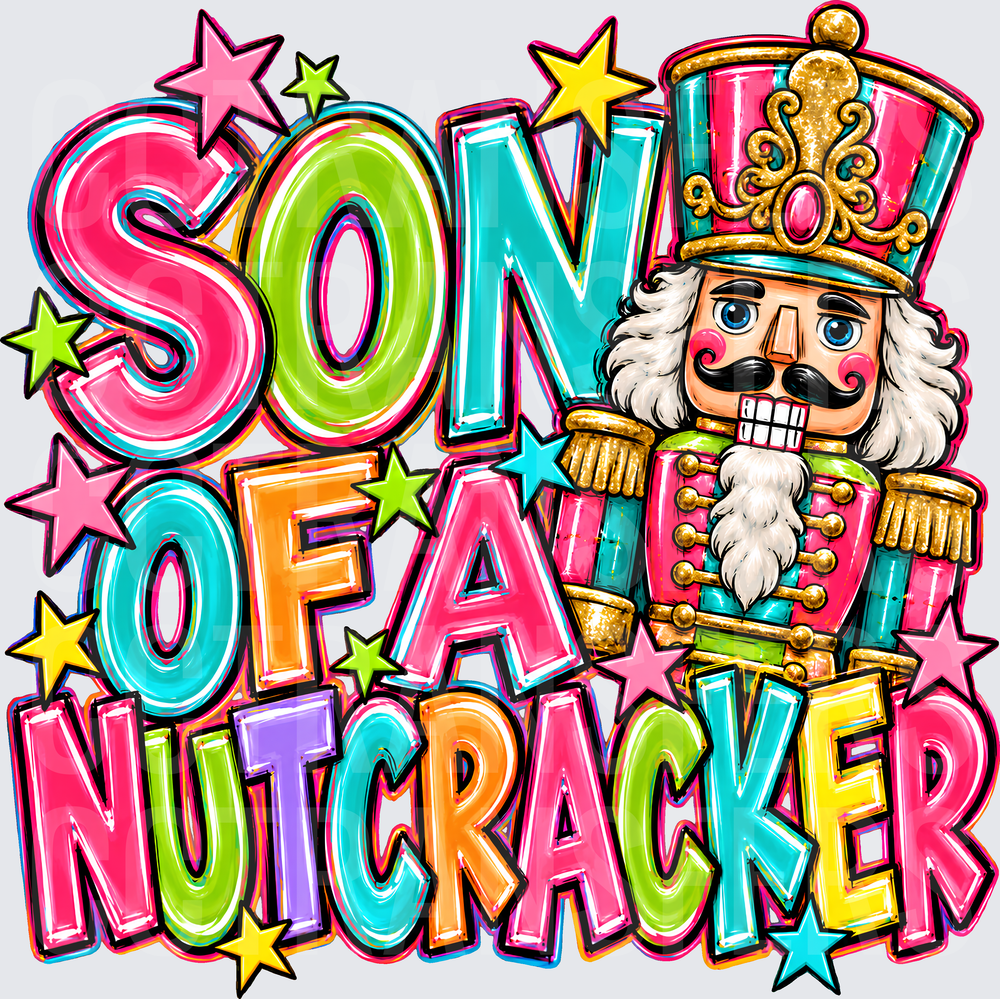 Son Of A Nutcracker Colorful Holiday Soldier (DTF)