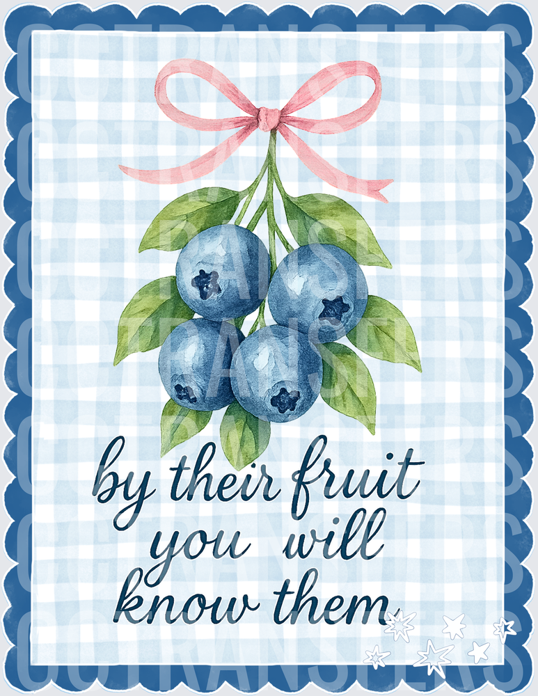 By Their Fruit You Will Know Them Blueberry Bow (DTF)