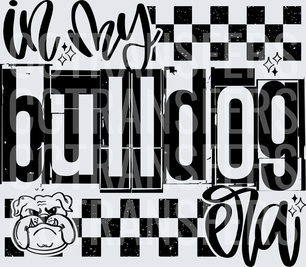In My Bulldog Era Checkered Mascot (DTF)
