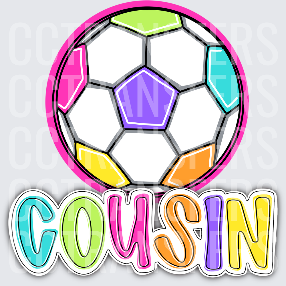 Colorful Soccer Ball Cousin (DTF)