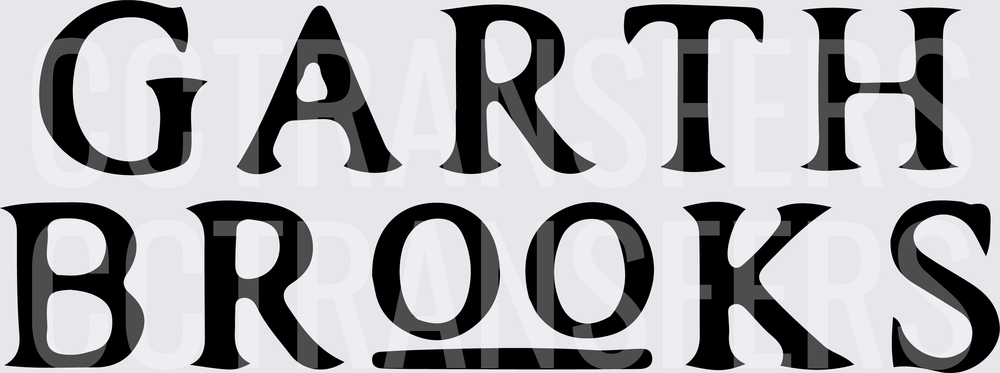 Bold Black Country Music Artist Name Text Logo (DTF)