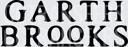 Bold Black Country Music Artist Name Text Logo (DTF)