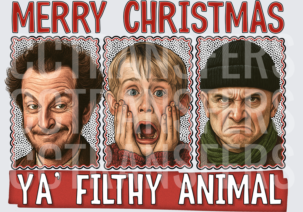 Merry Christmas Ya Filthy Animal Home Alone Trio (DTF)