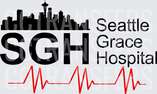 SGH Seattle Grace Hospital Skyline Heartbeat (DTF)