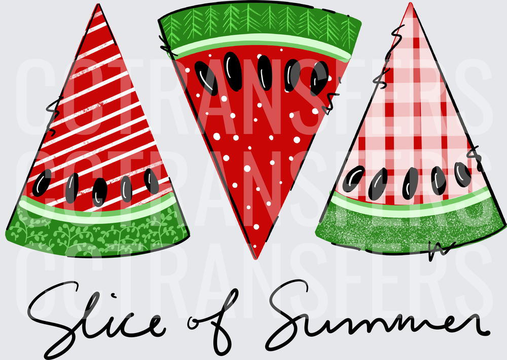 Slice of Summer Patterned Watermelon Trio (DTF)