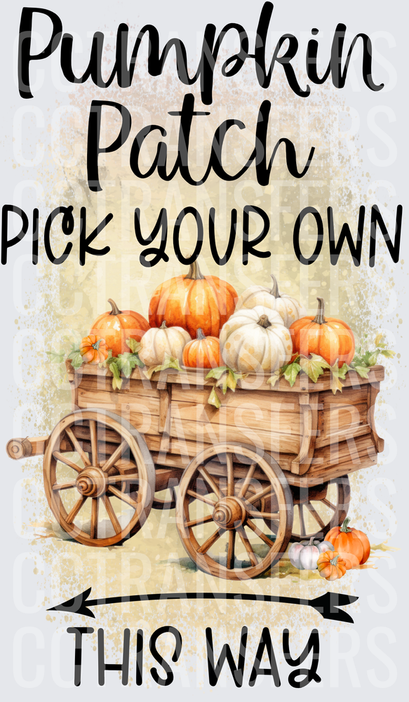 Pumpkin Patch Pick Your Own This Way Wagon (DTF)