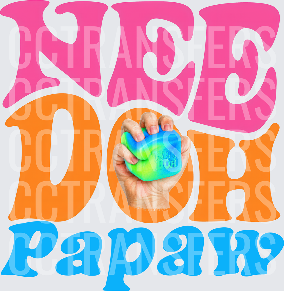 Nee Doh Papaw Groovy Retro Stress Ball Squeeze (DTF)