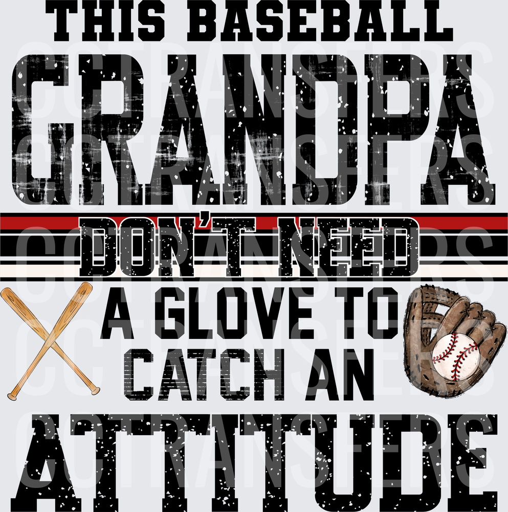 This Baseball Grandpa Don't Need A Glove To Catch An Attitude (DTF)
