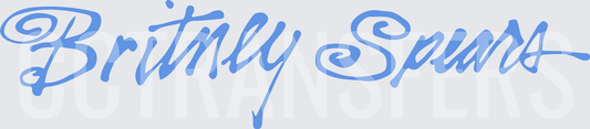 Blue Cursive Celebrity Signature Script (DTF)