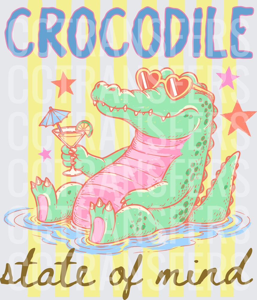 Crocodile State of Mind Cocktail Sunglasses Gator (DTF)