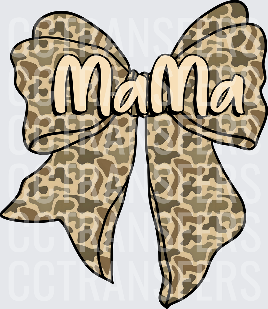 Mama Camo Print Bow (DTF)