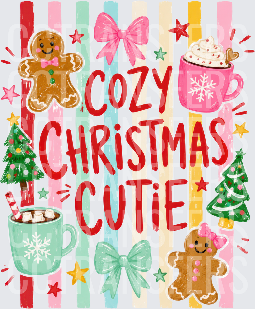 Cozy Christmas Cutie Gingerbread Holiday (DTF)