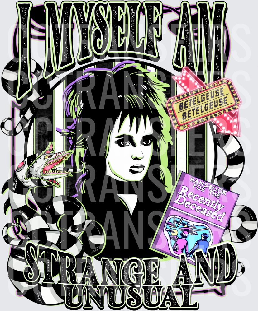 I Myself Am Strange And Unusual Goth Girl Snake (DTF)