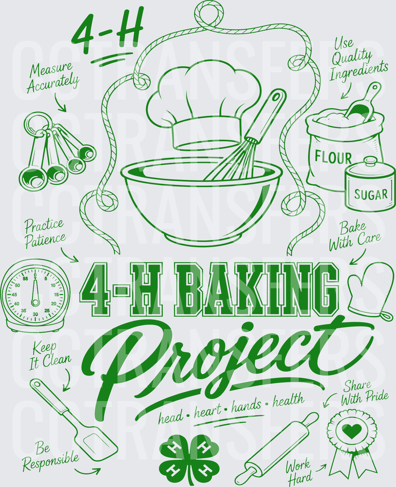 4-H Baking Project Head Heart Hands Health (DTF)