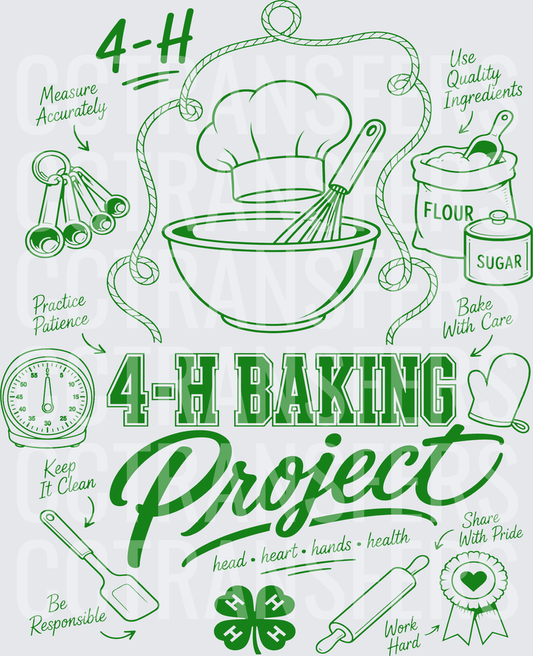 4-H Baking Project Head Heart Hands Health (DTF)