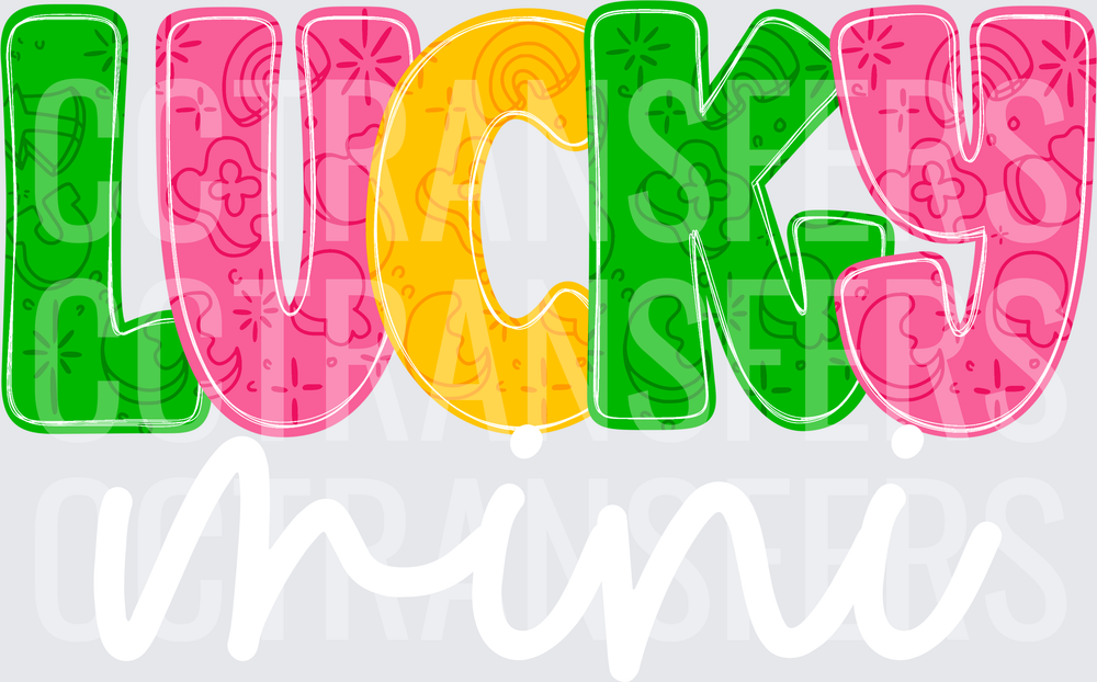 Lucky Bold Bubble Letters St. Patrick's Day Doodle (DTF)