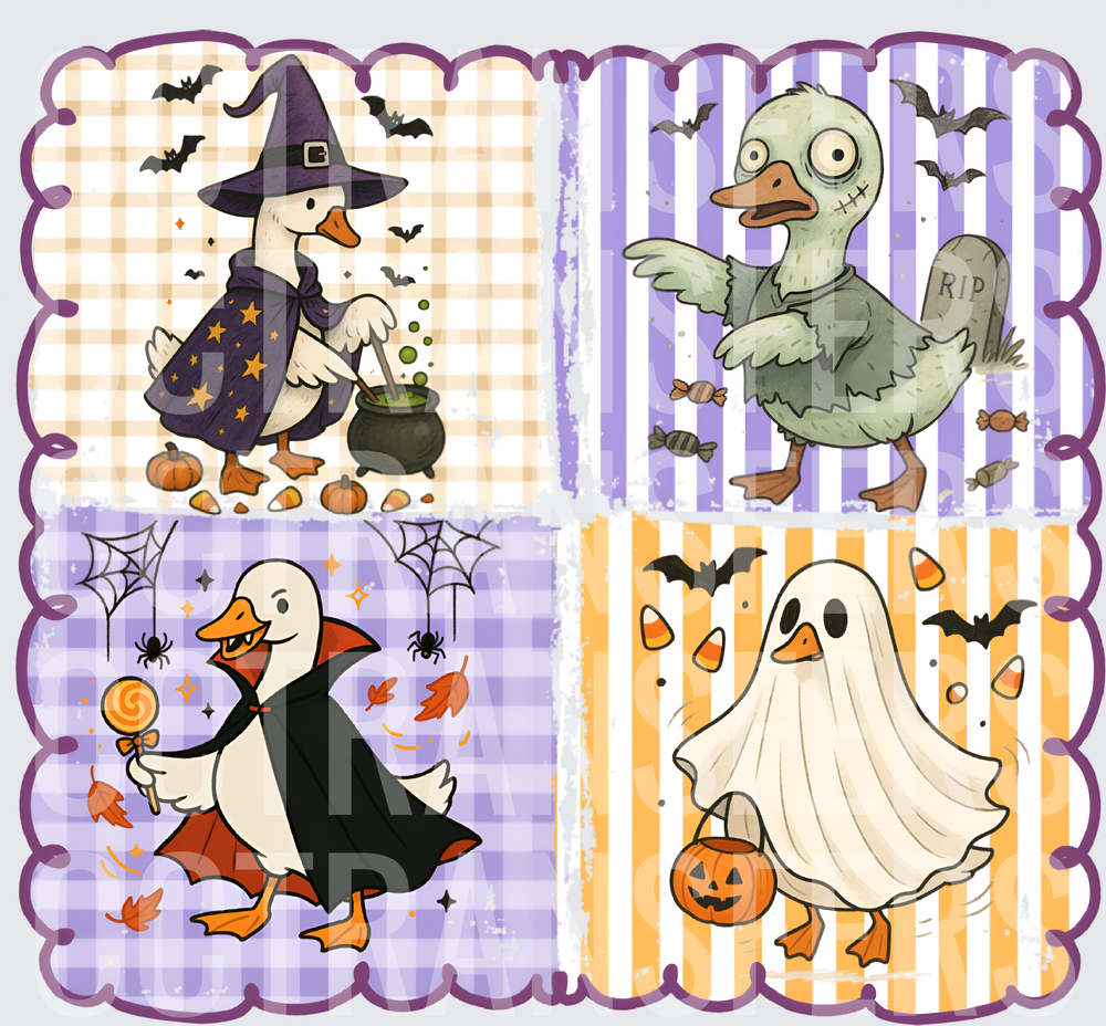 Halloween Costume Duck Quad Witch Zombie Vampire Ghost (DTF)