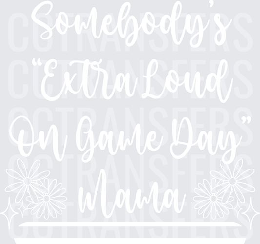 Bold White Graphic Design on Blank Background (DTF)