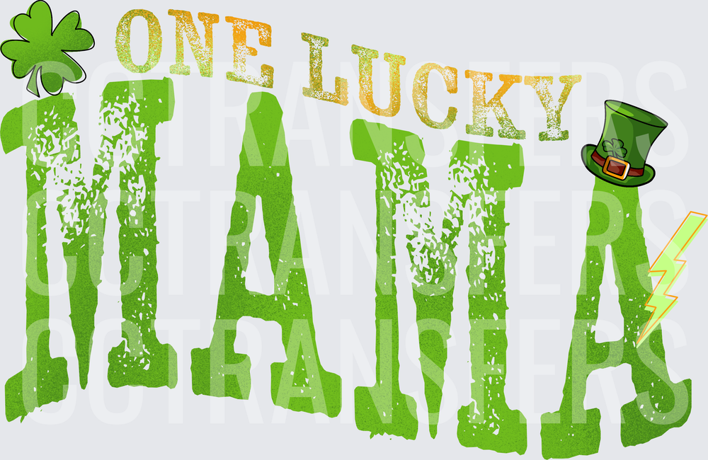 One Lucky Mama St. Patrick's Day Shamrock Hat (DTF)