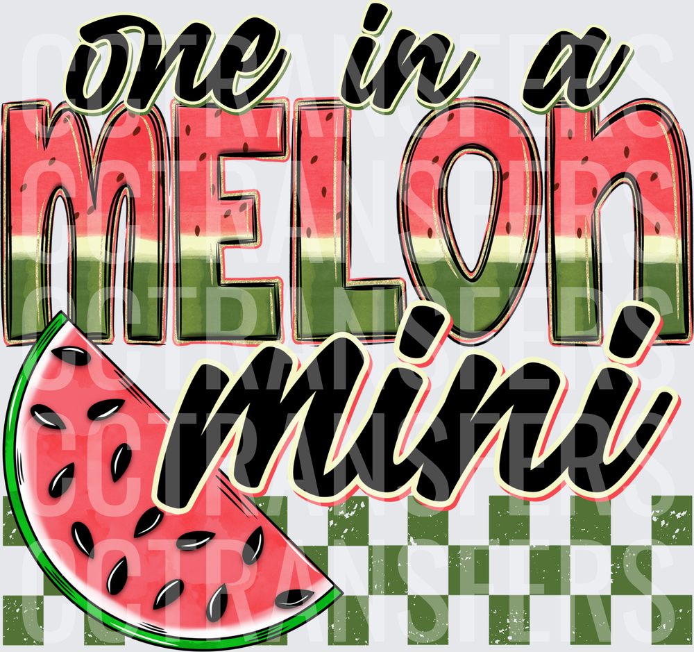 One in a Melon Mini Watermelon Checkered (DTF)