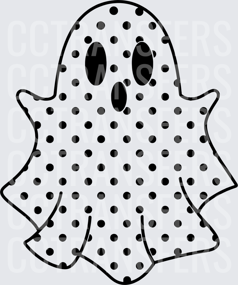 Polka Dot Spooky Ghost Halloween (DTF)