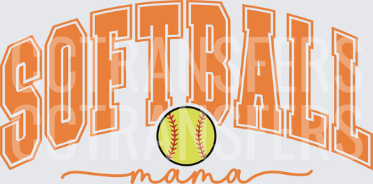 Softball Mama Arched Letters with Ball (DTF)