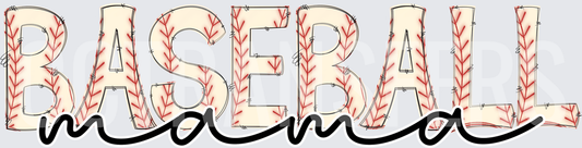 Baseball Mama Stitched Letter Design (DTF)