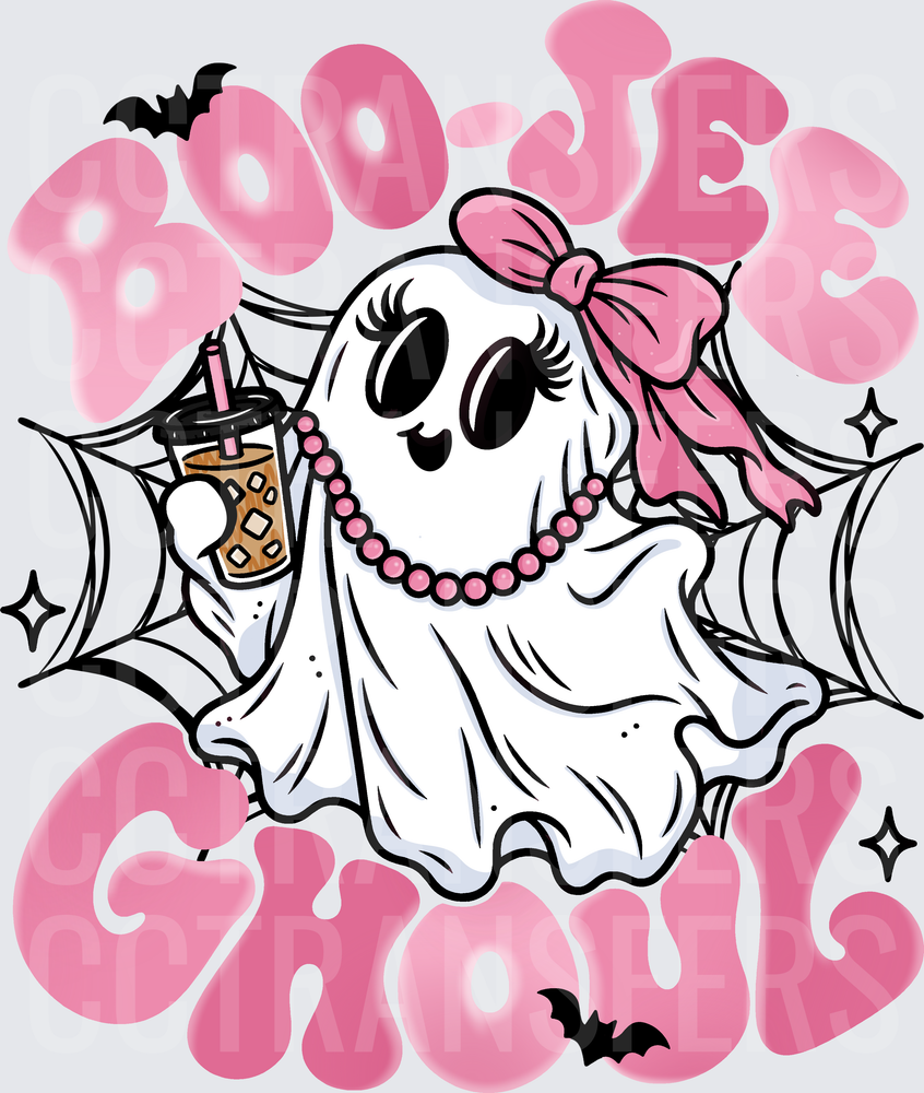 Boo-Jee Ghoul Fancy Ghost with Iced Coffee (DTF)