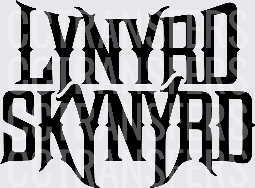 Classic Southern Rock Band Logo Bold Gothic Lettering (DTF)