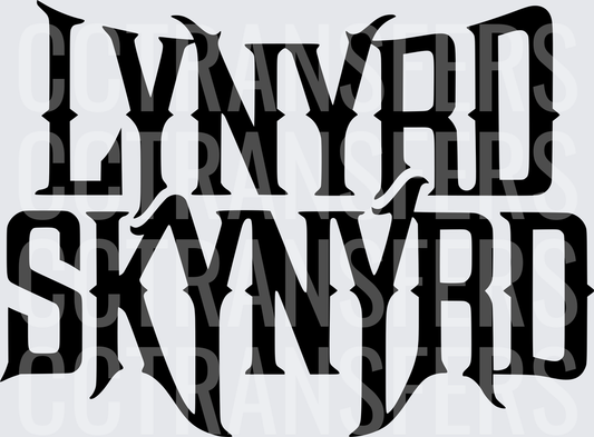 Classic Southern Rock Band Logo Bold Gothic Lettering (DTF)