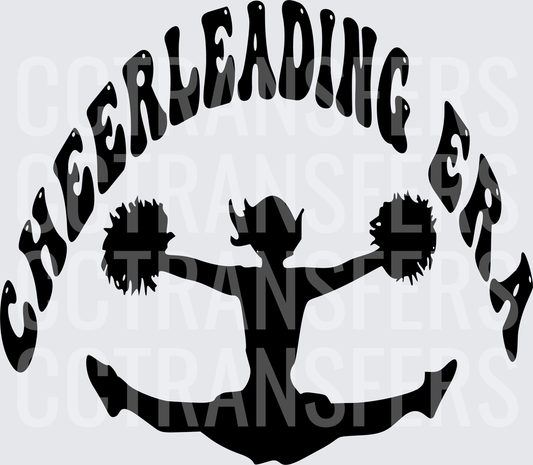 Cheerleading Era Silhouette Splits Pom Poms (DTF)