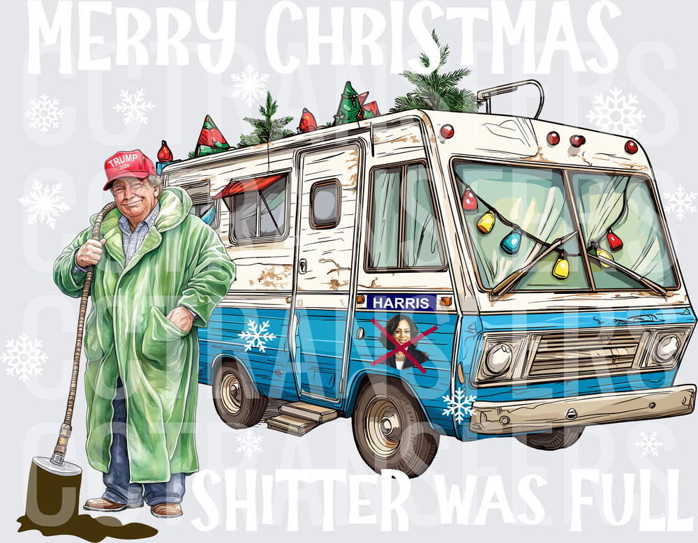 Christmas RV Political Parody Man With Red Cap Holiday (DTF)