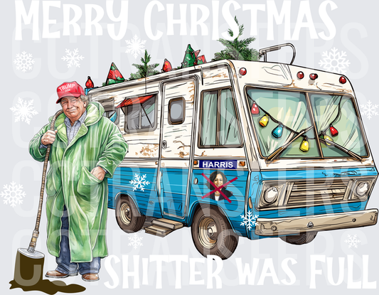 Christmas RV Political Parody Man With Red Cap Holiday (DTF)