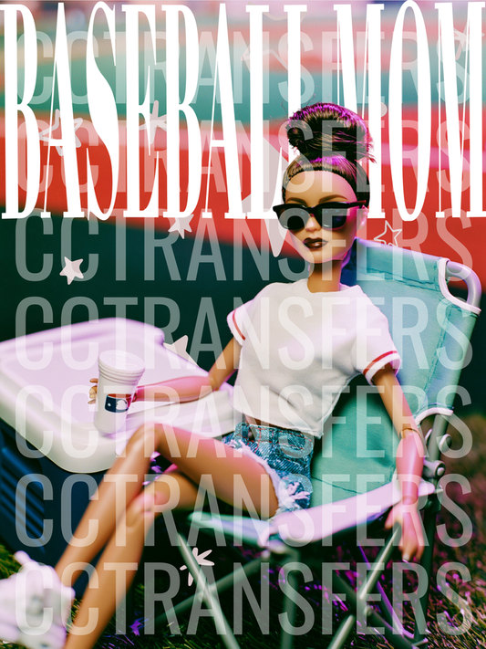 Baseball Mom Fashion Doll Lawn Chair Sunglasses (DTF)