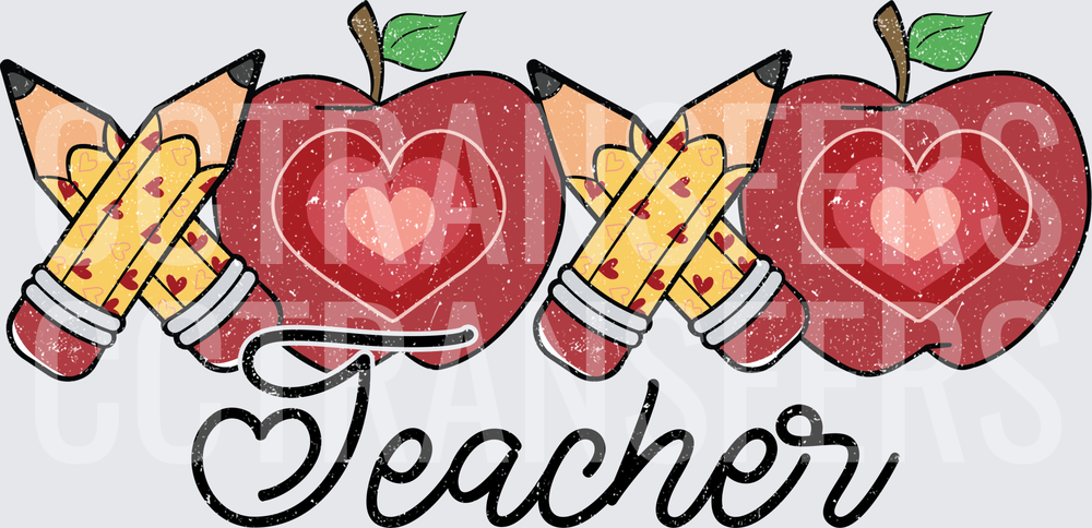 XOXO Apples and Pencils Teacher (DTF)
