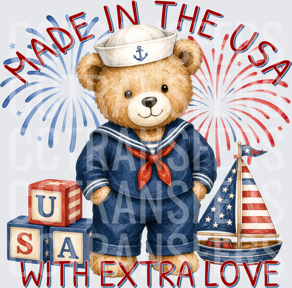 Made In The USA With Extra Love Sailor Teddy Bear (DTF)