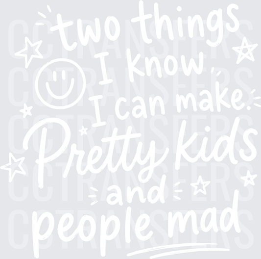 Two Things I Know I Can Make Pretty Kids And People Mad (DTF)