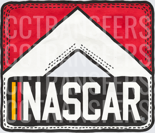 NASCAR Racing Logo Red White Black Chevron Badge (DTF)
