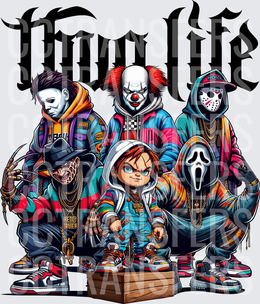 Thug Life Horror Crew Urban Streetwear Gang (DTF)