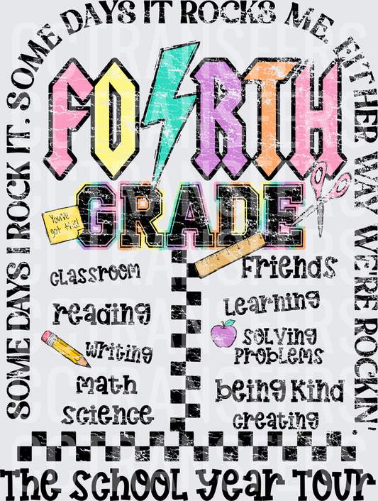 Fourth Grade School Year Tour Rocks DTF