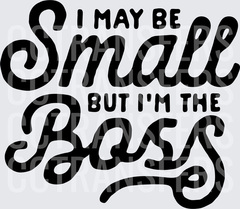 I May Be Small But I'm The Boss Bold Script (DTF)