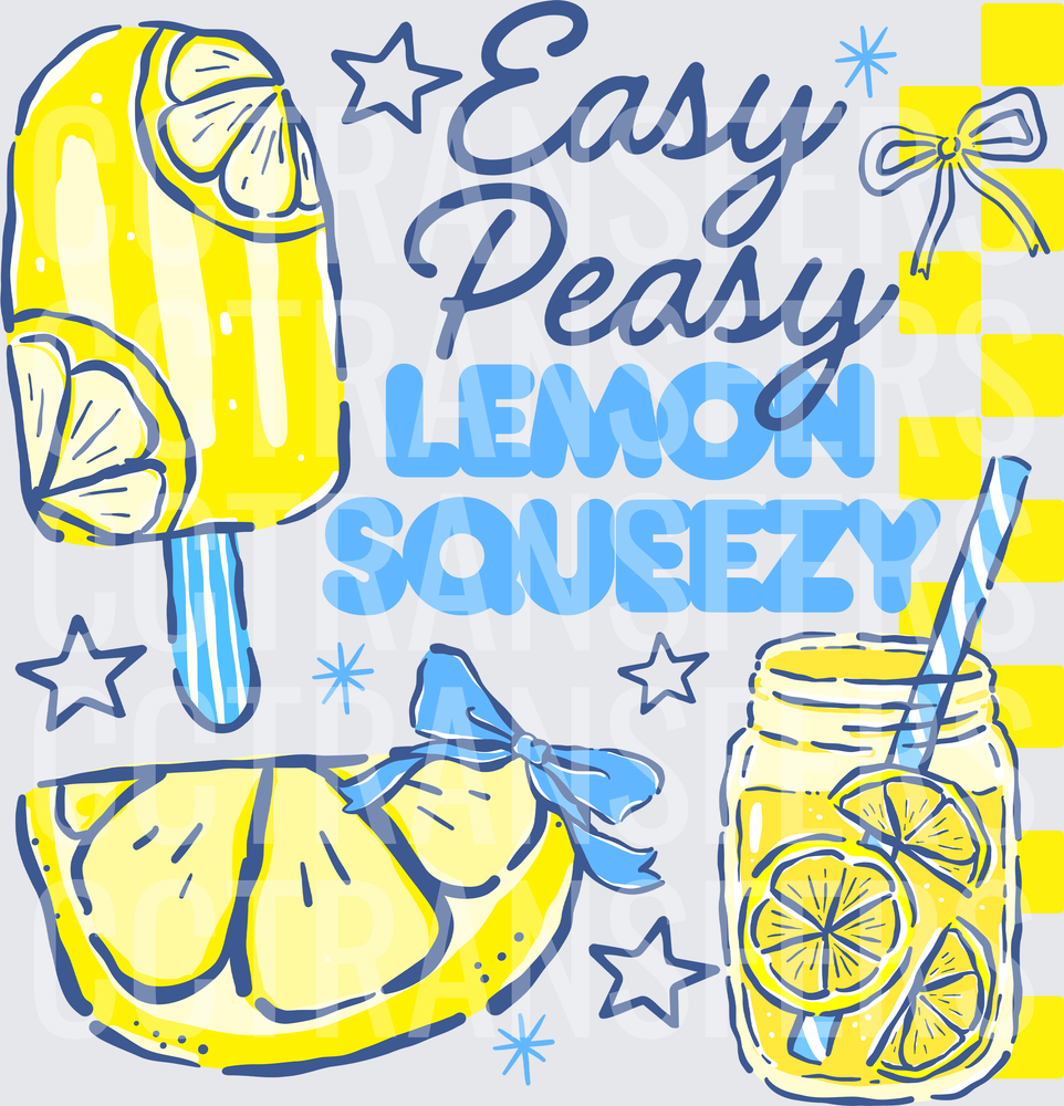 Easy Peasy Lemon Squeezy Summer Citrus Collage (DTF)