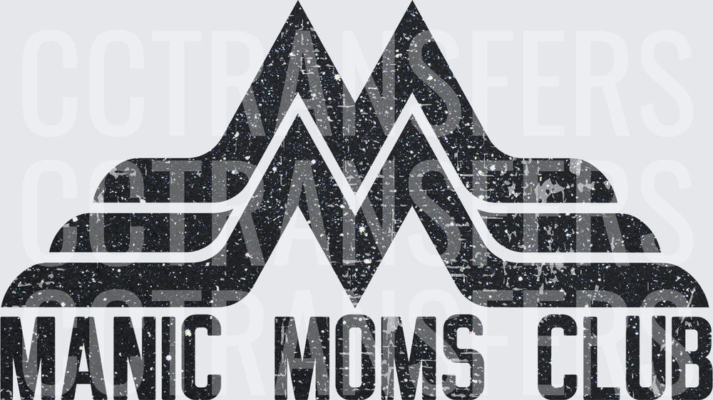 Manic Moms Club Distressed Bold Letter M Logo (DTF)