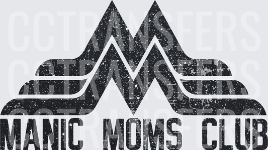 Manic Moms Club Distressed Bold Letter M Logo (DTF)