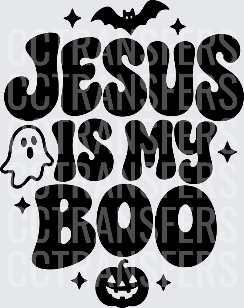 Jesus Is My Boo Halloween Ghost Bat Pumpkin (DTF)